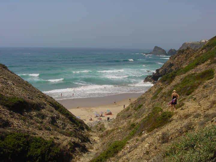 Odeceixe - Kleiner Strand von oben betrachtet